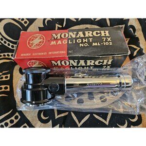 Monarch Maglight 7X ML-102 Flashlight Magnifier NOS w/ Box & Instructions- 1C